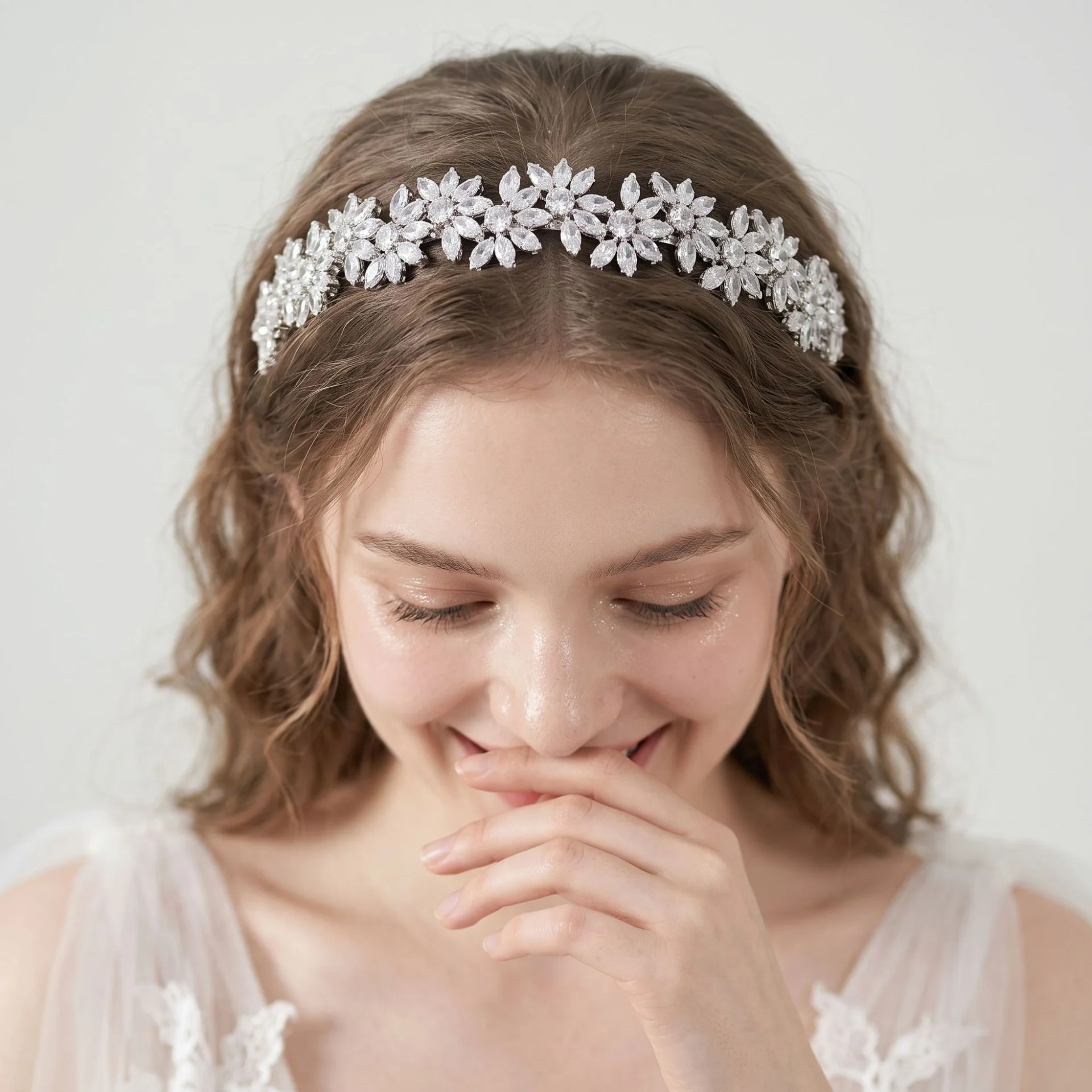 Zircon Flower Headband - View 6