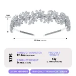 Zircon Floral Headband Crystal Flower Hairband for Women - Worn on Model